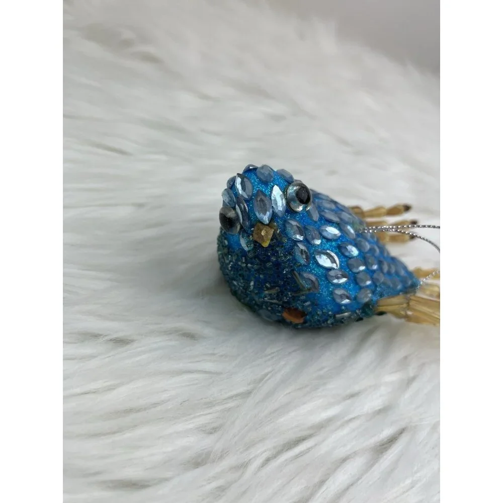 Vintage Beaded Blue Bird 6